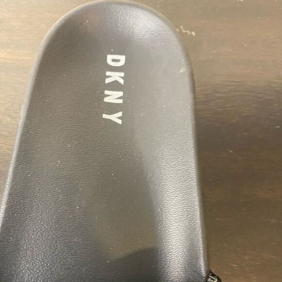 DKNY men’s black slides flip flop sandals, size 11m - Picture 2 of 7